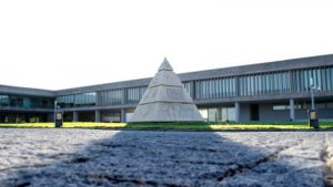 Exterior pyramid of the Jesús Usón Minimally Invasive Surgery Center in Cáceres